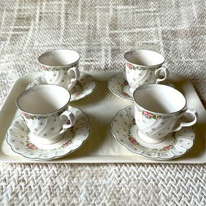 Nikko Japan Tea cup/Saucer set of 4 (8pcs)